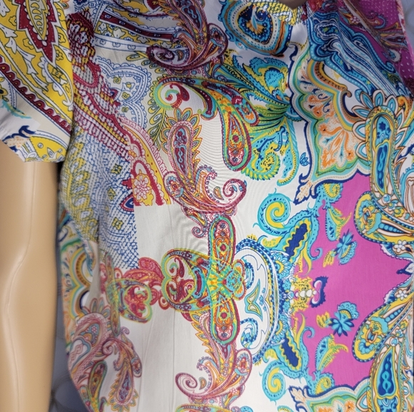 NORM THOMPSON BEAUTIFUL WOMEN'S BLOUSE SIZE SMALL Multicolored - Picture 16 of 17